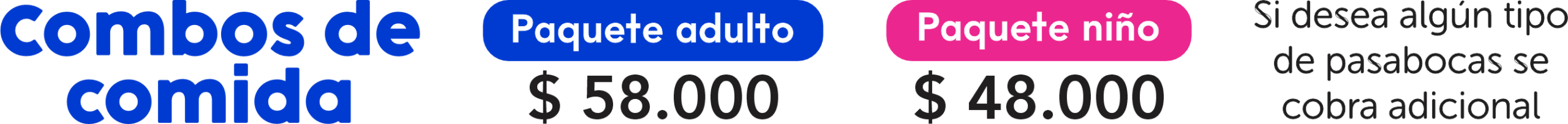COMIDA PRECIOS