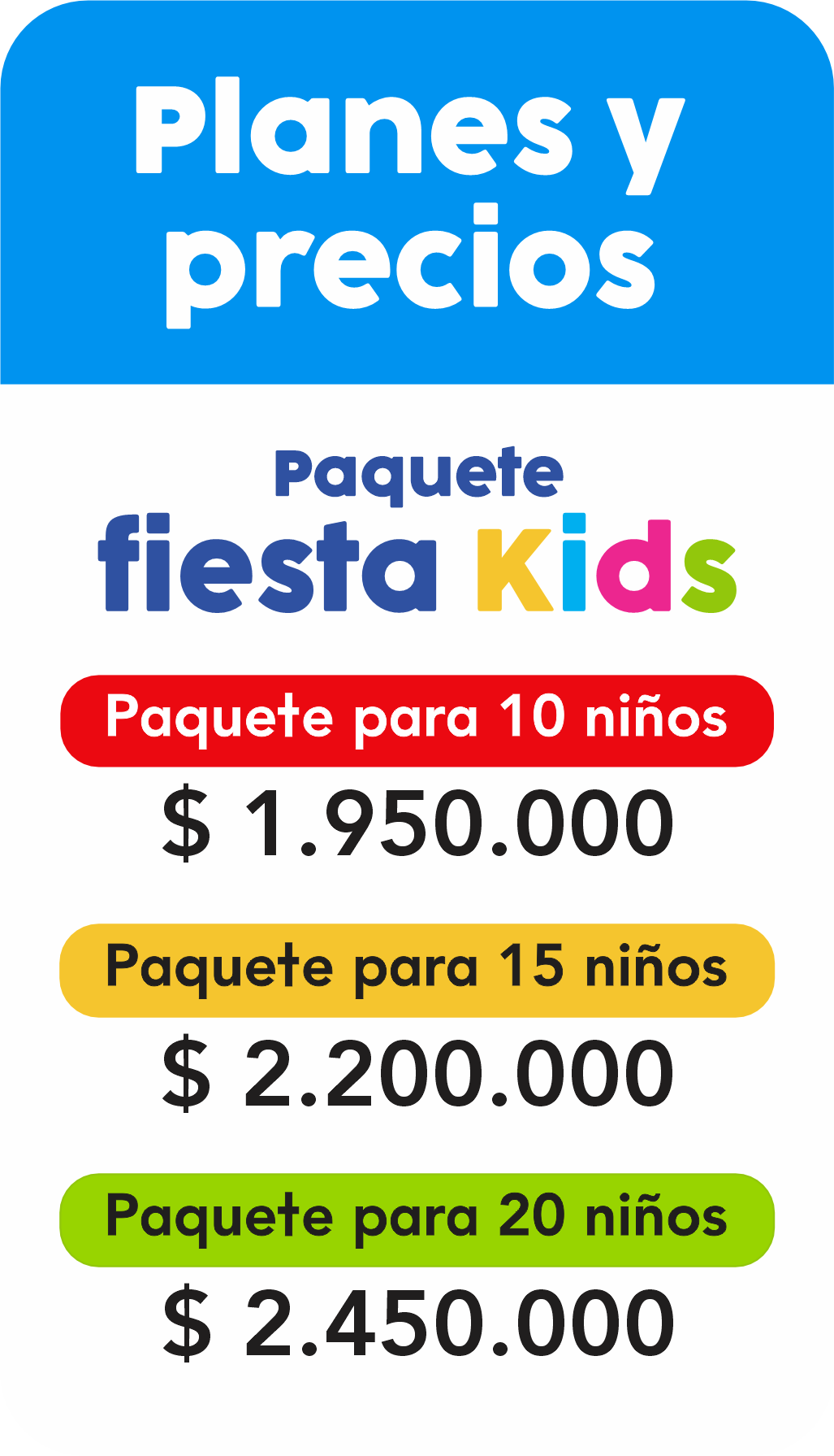 PLANES Y PRECIOS